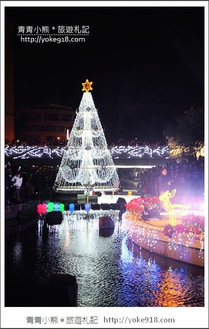 台中景點》柳川水岸好聖誕．水中聖誕樹.玫瑰花~點亮台中的夜晚 @青青小熊＊旅遊札記