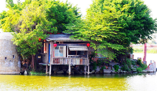 台南景點》老塘湖藝術村．隱藏在台南學甲的桃花源~湖畔景觀好迷人 @青青小熊＊旅遊札記