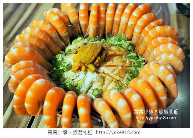 台南美食餐廳》城前料理亭．浮誇系日式料理~滿滿鮮蝦的爆丼 @青青小熊＊旅遊札記