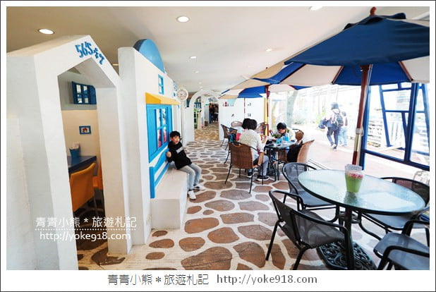 雲林景點推薦》古坑56號藍色公路景觀餐廳．彷彿走進藍白希臘風裡 @青青小熊＊旅遊札記