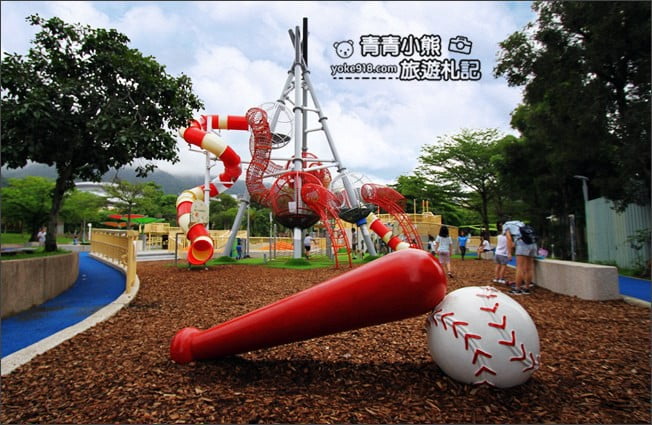 台北新景點》天母夢想樂園．免門票親子景點~2.0版大棒球主題遊戲場 @青青小熊＊旅遊札記