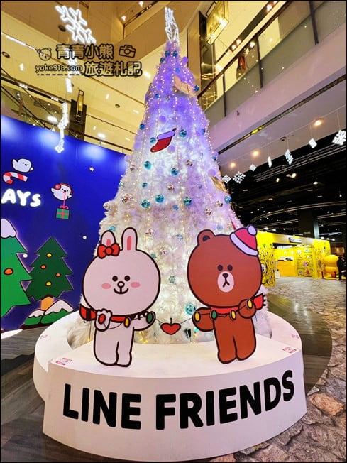 桃園打卡景點》走進城堡購物中心．line 熊大跟兔兔朋友一起來陪你過聖誕 @青青小熊＊旅遊札記
